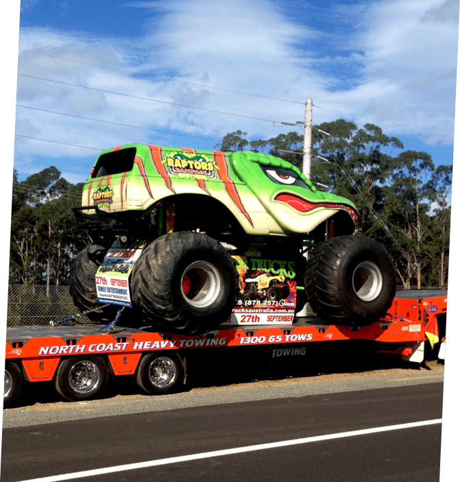 Monster Truck Towing — Towing Services in Mid North Coast