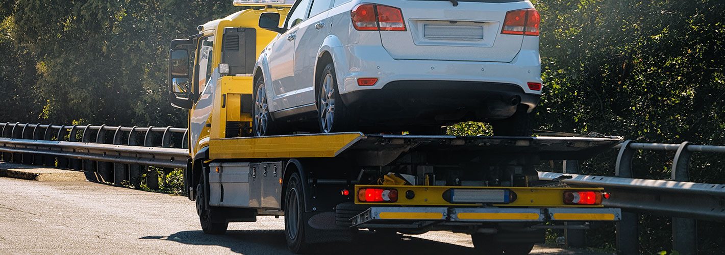 Car Towing On Highway — Towing Services in Mid North Coast