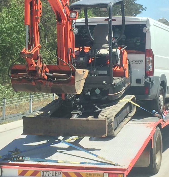 Towing Excavator — Towing Services in Mid North Coast