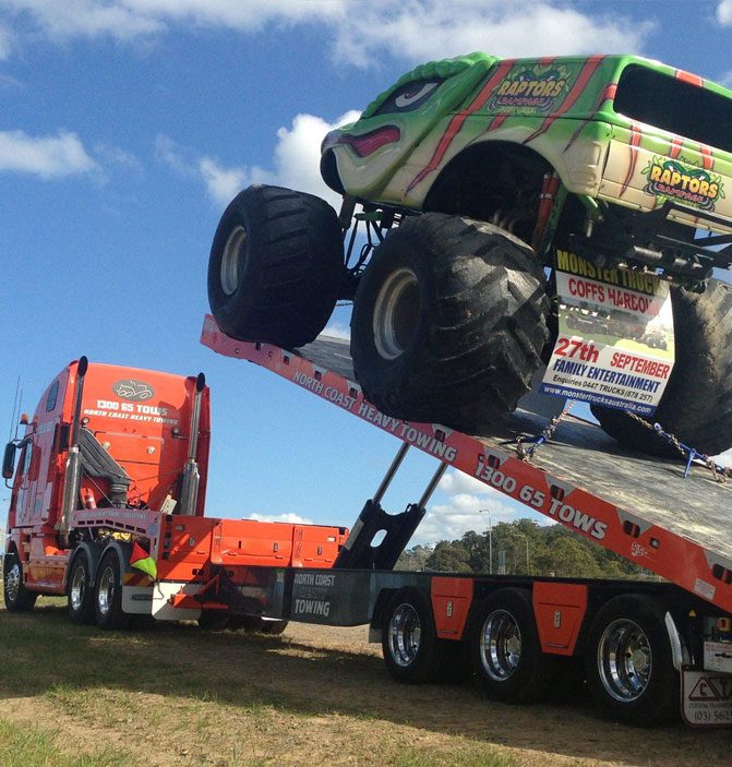 Monster Truck Towing — Towing Services in Mid North Coast